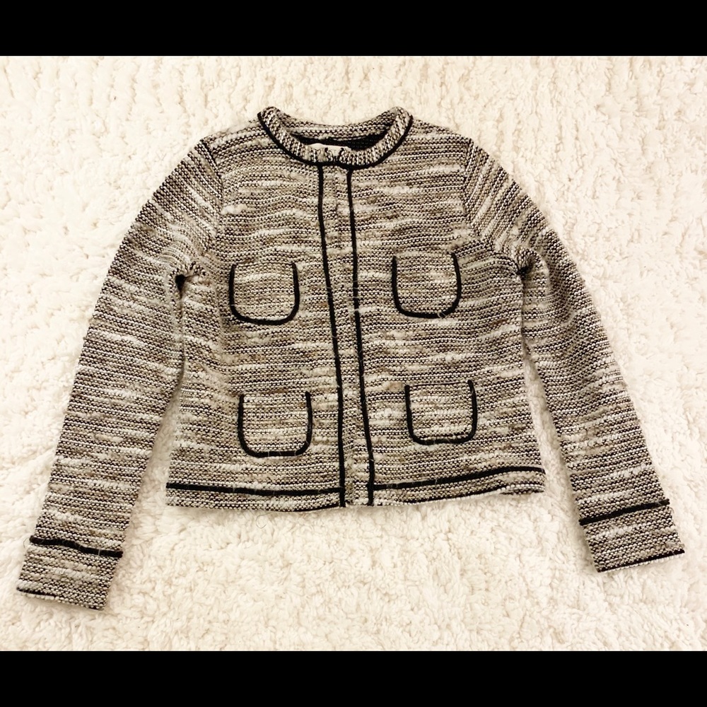 LOFT size large tweed knit blazer